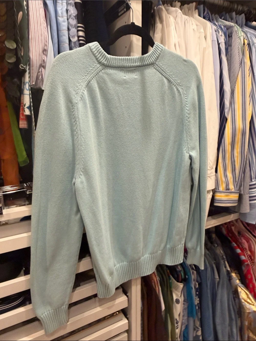 J. Crew Mint Blue Crewneck Sweater-Unisex